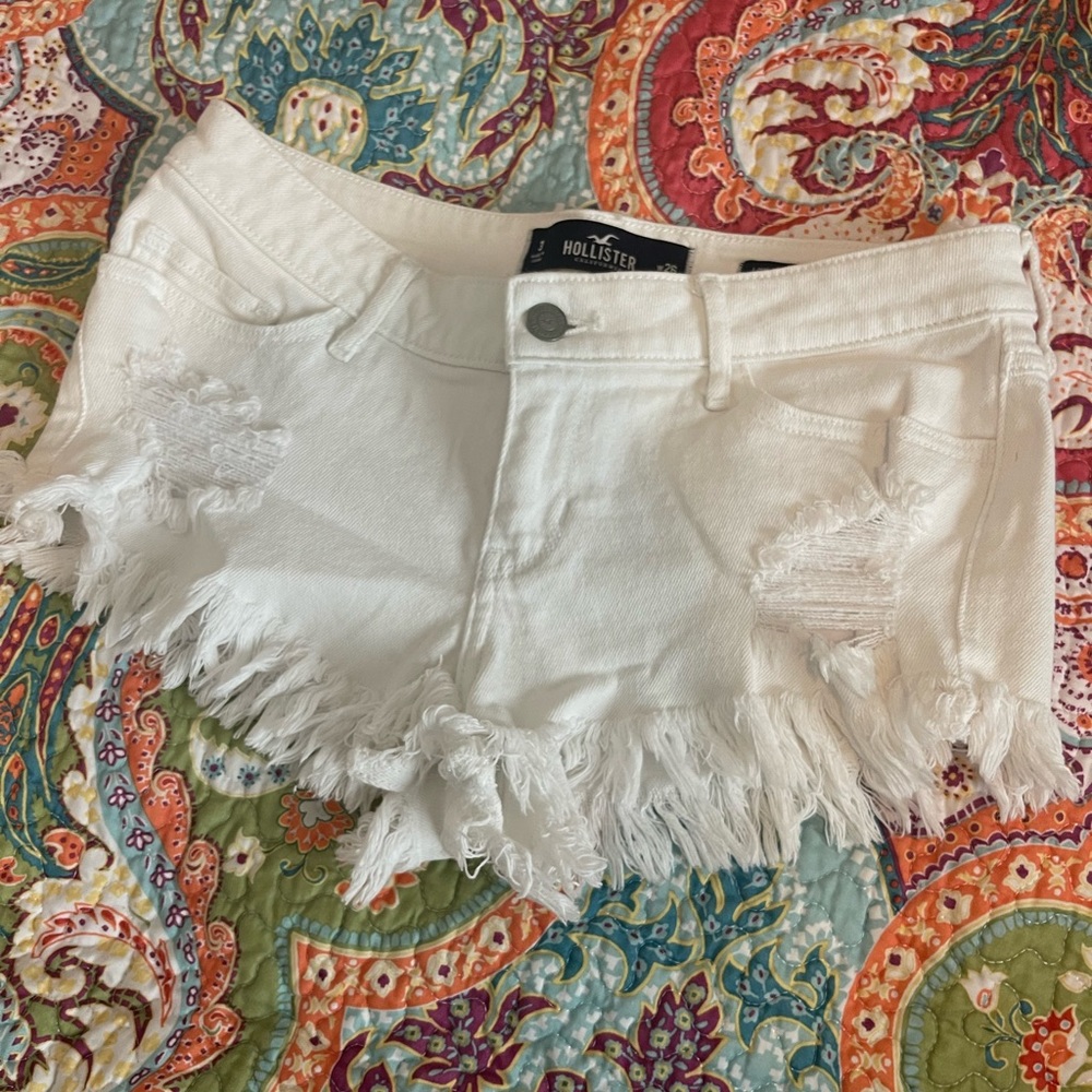 Womens White denim Jean Shorts